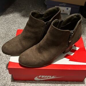 Dark green ankle boots